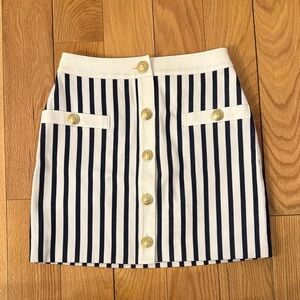 L’AGENCE Button Front Mini Skirt